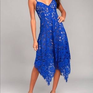 Lulus Blue Lace Dress